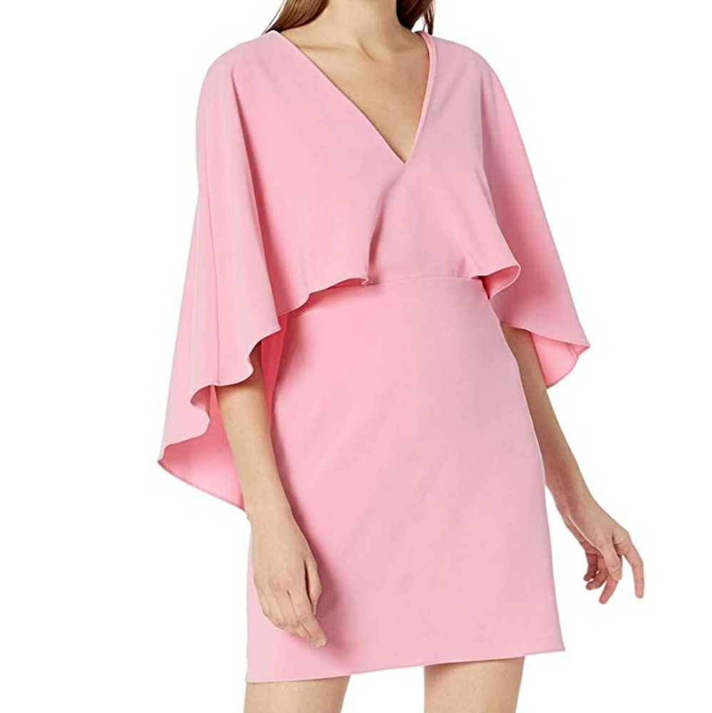 Halston Heritage flowy cape dress